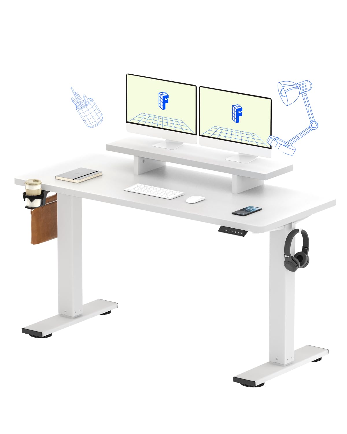 Amazon.com: FLEXISPOT Standing Desk with Monitor Stand, 55 x